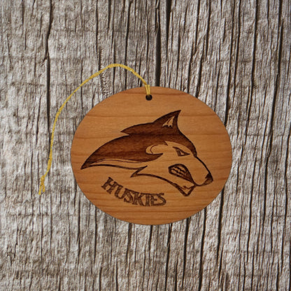 Fortuna Huskies Mascot Christmas Ornament Handmade High School Pride