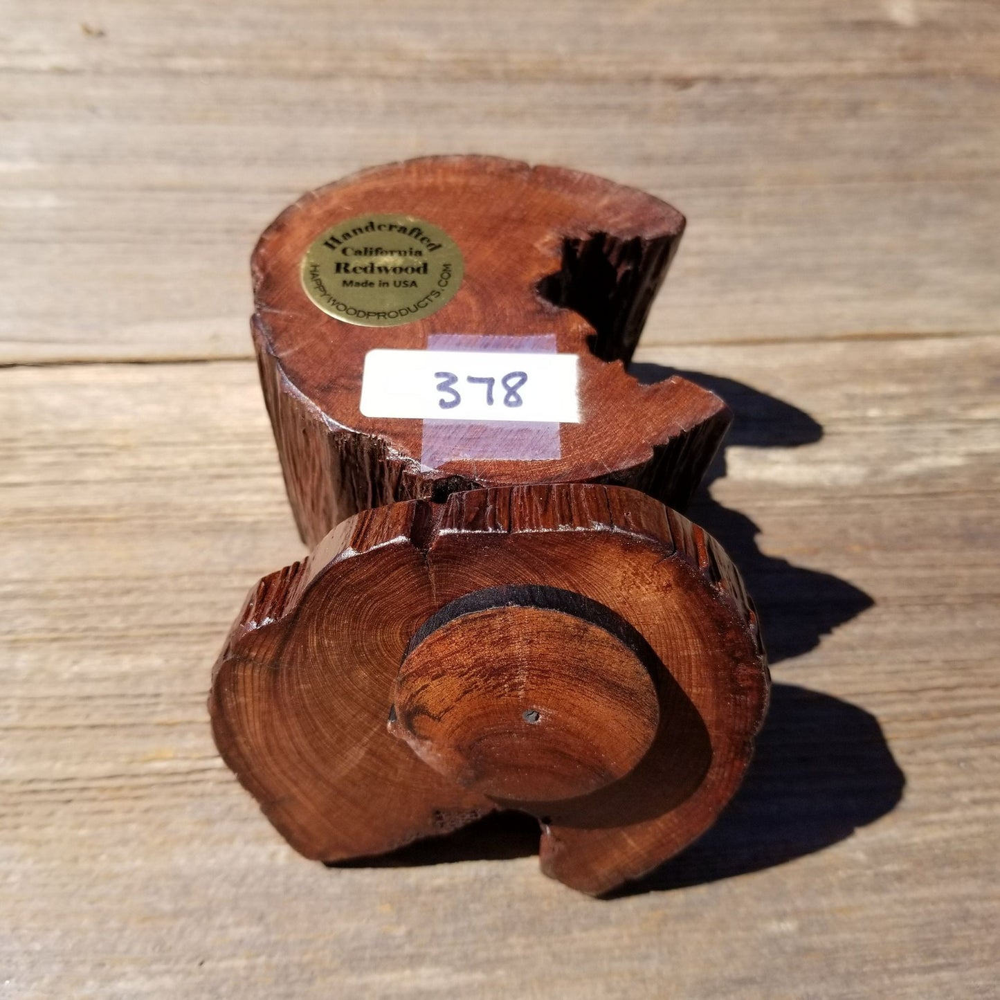 Wood Ring Box Redwood Rustic Handmade California Storage #378 Engagement Birthday Gift Mother's Day Gift Gift for Friend