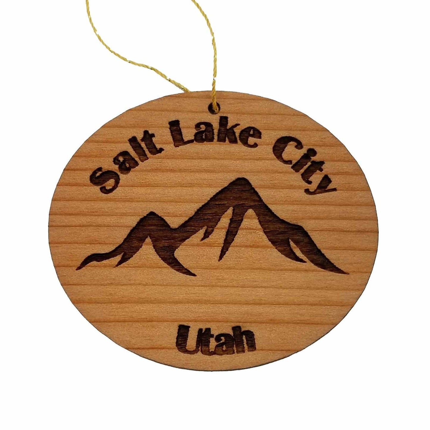 Wholesale Salt Lake City UT Ornament Mountains Handmade Wood Utah Souvenir