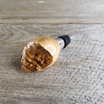 Wood Wine Stopper Maple Live Edge - Rustic - Engagement Gift - #311