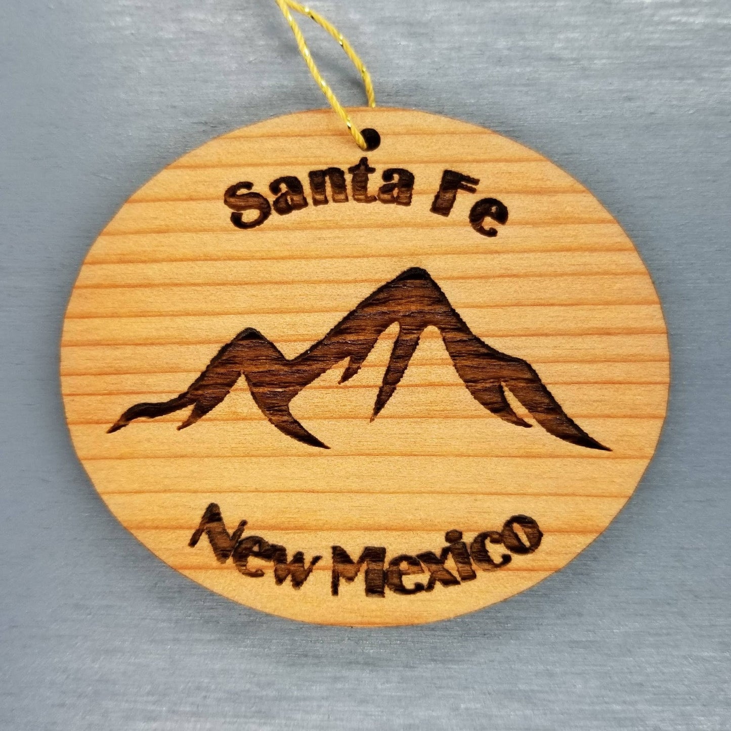 Santa Fe Ornament Handmade Wood Ornament New Mexico Souvenir NM