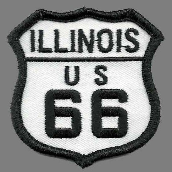 Illinois Patch - Route 66 Patch – Iron On US Road Sign – Souvenir Travel 2.5" Badge Emblem