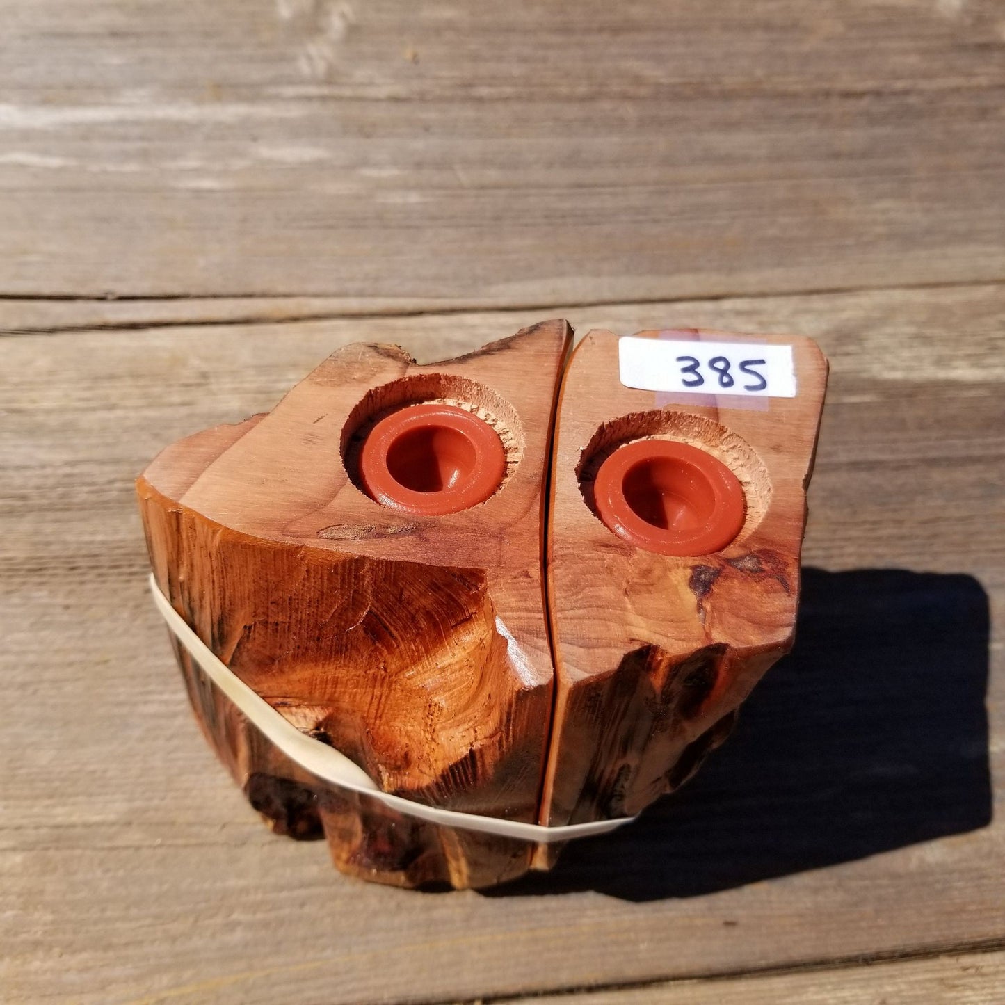 Redwood Salt and Pepper Shakers Set Souvenir California Handmade Rustic Unique Shape Handcrafted Wood Shakers Set #385